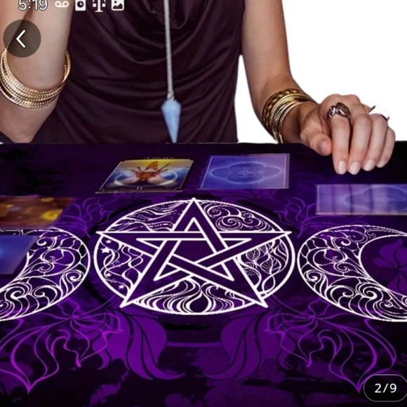 Triple Moon Goddess Alter Cloth & The Universe Has Your Back Oracle Deck - Picture 3 of 6